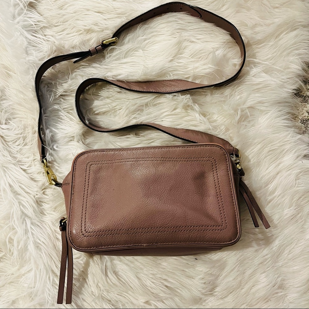 Cole Haan Pink Leather Camera Bag Hip Bag Clutch Convertible Crossbody